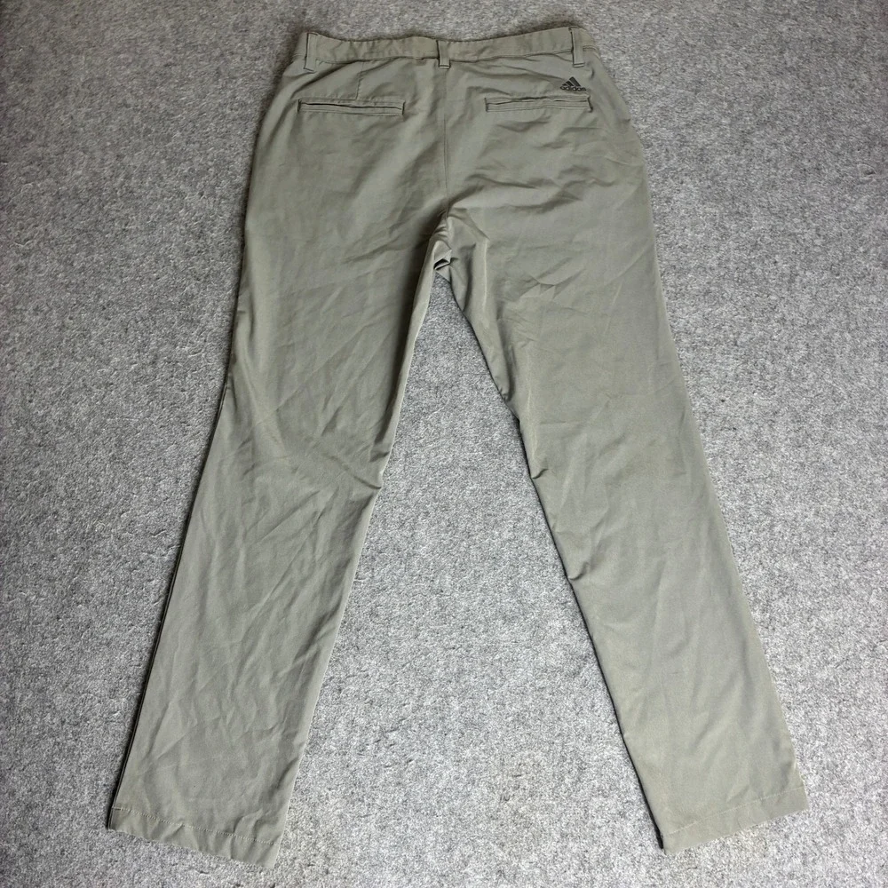 Adidas Golf Tapered Pants Men's 09/18 31x28 Khaki Tan Stretch Active Trousers